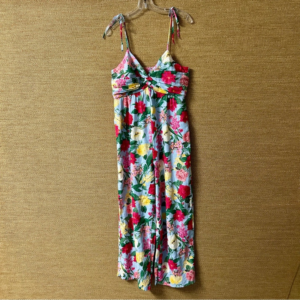 Old Navy Twist Cami Jumpsuit Womens Medium Multicolor Floral Linen
